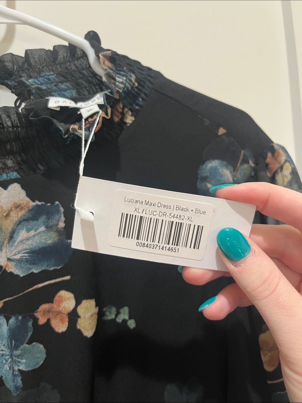 Baltic Born Luciana Maxi Dress - Blue Floral Print - Picture 5 of 7